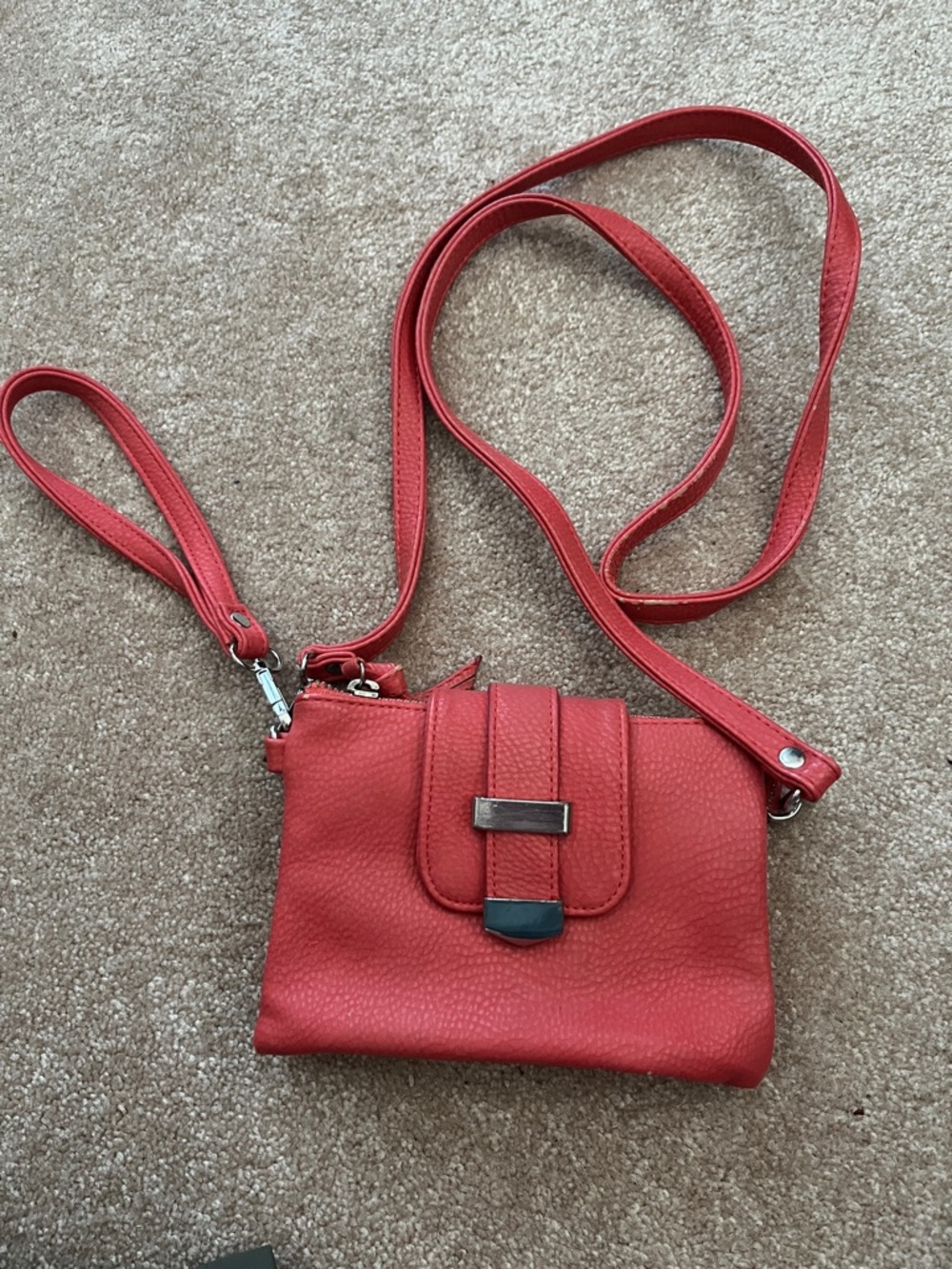 Salmon Crossbody / Wristlet Bag